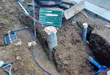 道路舗装工事の施工例